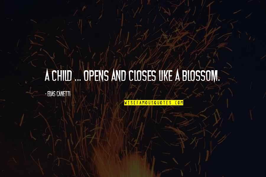 Georg Simon Ohm Quotes By Elias Canetti: A child ... opens and closes like a