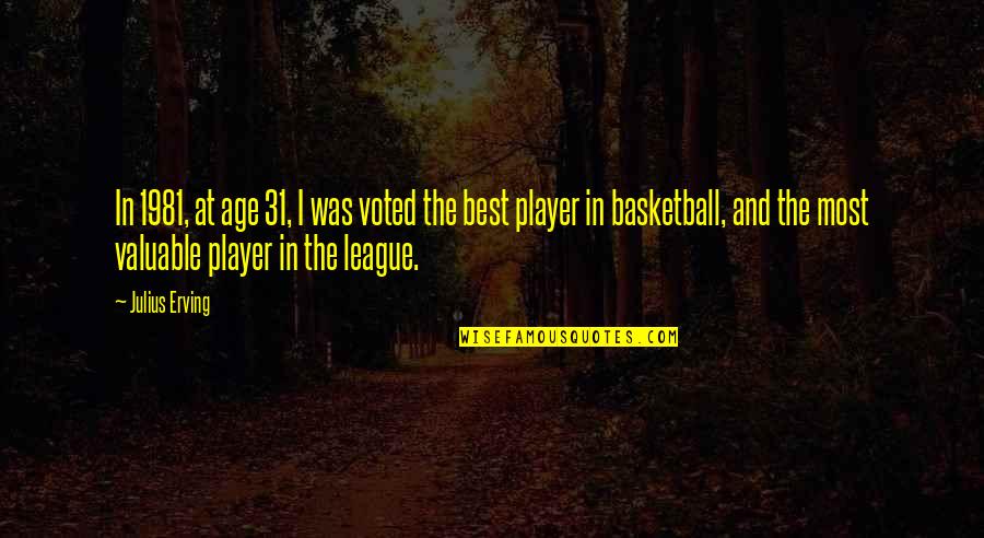 George Bush Blooper Quotes By Julius Erving: In 1981, at age 31, I was voted George Bush Blooper Quotes By Julius Erving: In 1981, at age 31, I was voted