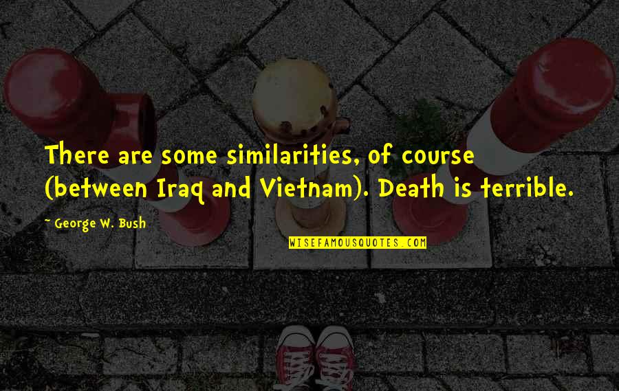 George Bush Iraq Quotes By George W. Bush: There are some similarities, of course (between Iraq