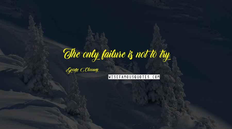 George Clooney quotes: The only failure is not to try