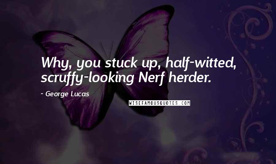 George Lucas quotes: Why, you stuck up, half-witted, scruffy-looking Nerf herder.