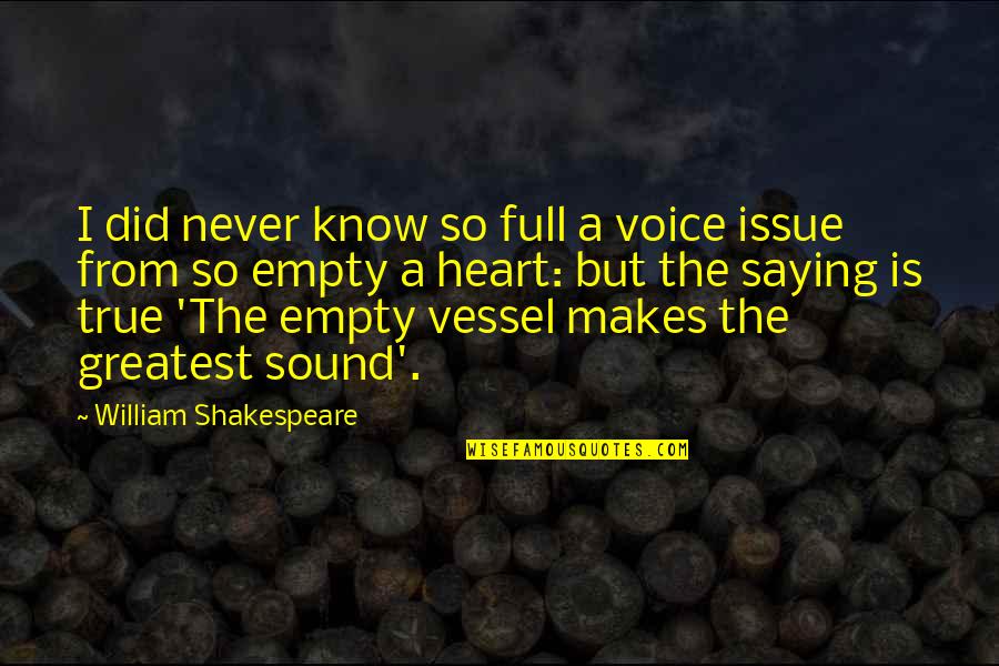 George Palade Quotes By William Shakespeare: I did never know so full a voice
