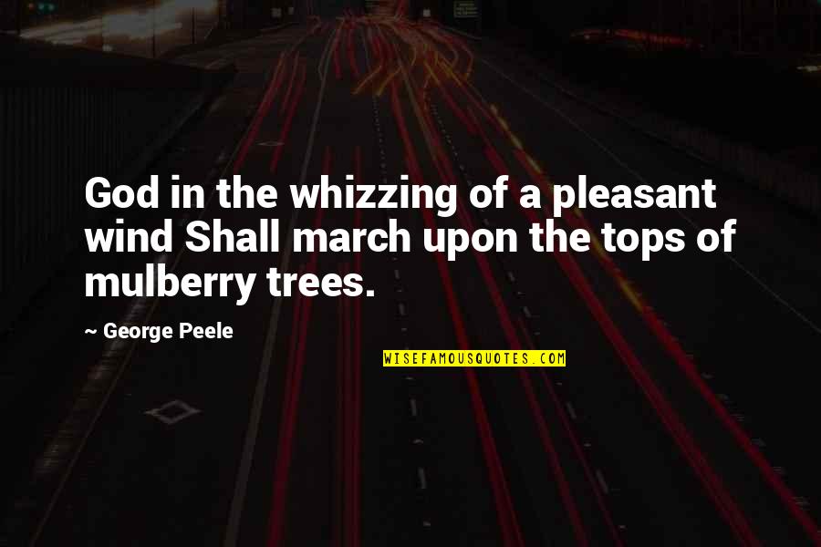 George Peele Quotes By George Peele: God in the whizzing of a pleasant wind