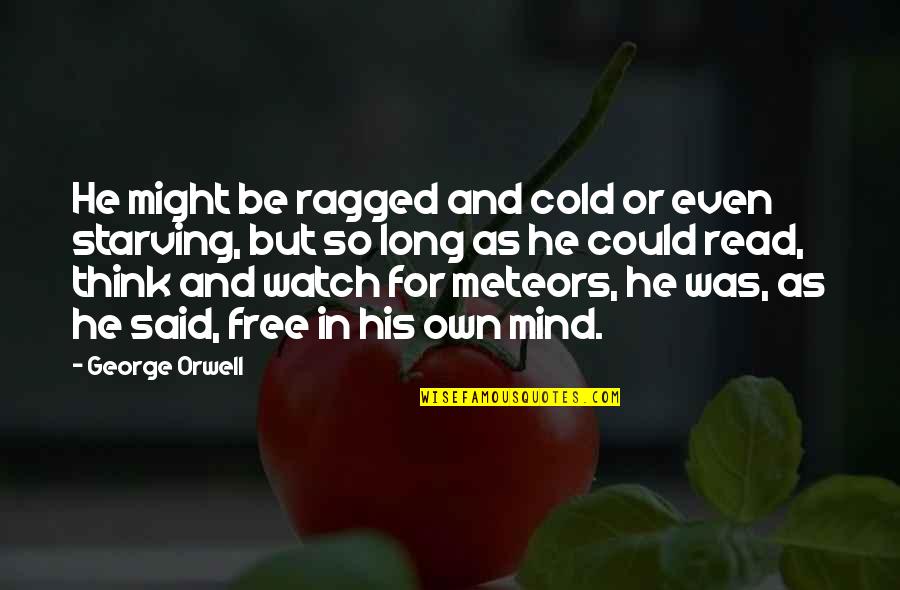 George Read Quotes By George Orwell: He might be ragged and cold or even