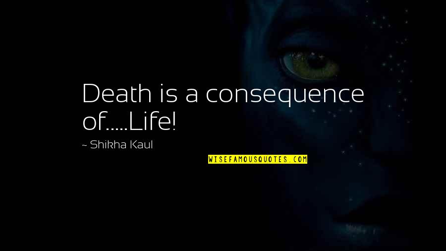 George Reddy Quotes By Shikha Kaul: Death is a consequence of.....Life!