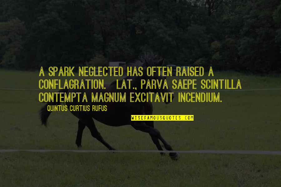 George Steiner Translation Quotes By Quintus Curtius Rufus: A spark neglected has often raised a conflagration.[Lat., George Steiner Translation Quotes By Quintus Curtius Rufus: A spark neglected has often raised a conflagration.[Lat.,