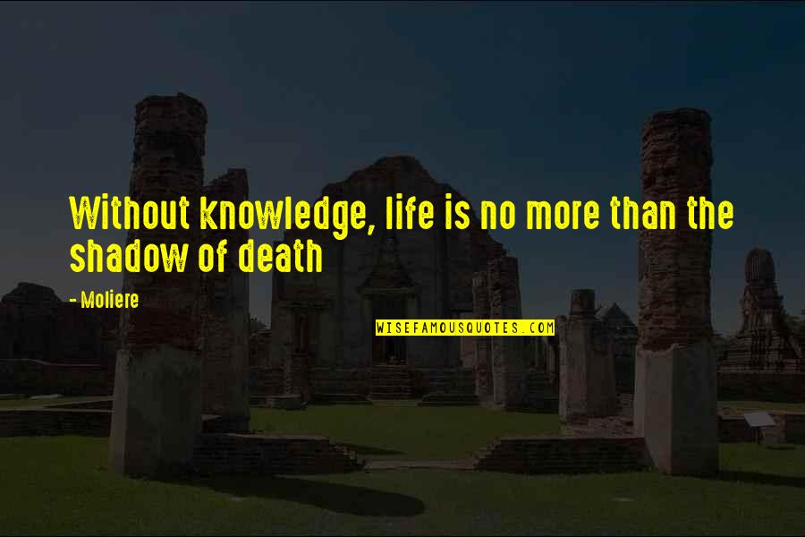 George Washington Probably Quotes By Moliere: Without knowledge, life is no more than the