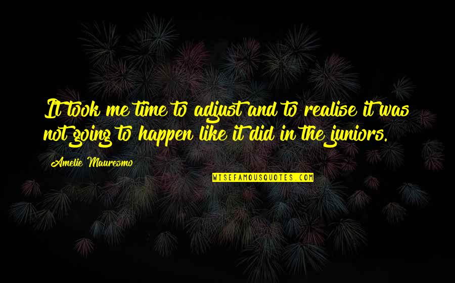 Georges Marvelous Medicine Quotes By Amelie Mauresmo: It took me time to adjust and to Georges Marvelous Medicine Quotes By Amelie Mauresmo: It took me time to adjust and to