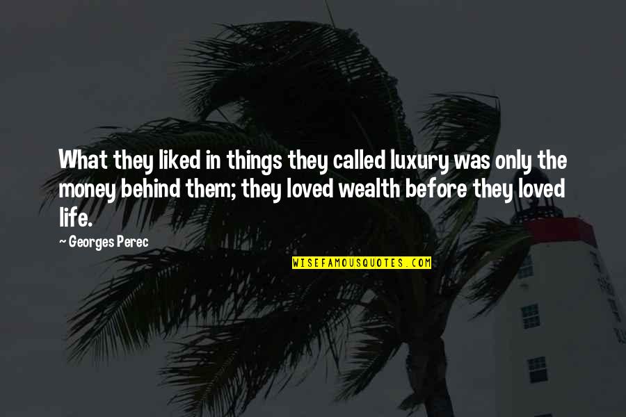 Georges Perec Quotes By Georges Perec: What they liked in things they called luxury