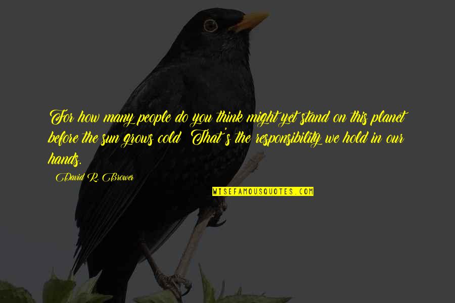 Georges Promise To Aunt Clara Quotes By David R. Brower: For how many people do you think might Georges Promise To Aunt Clara Quotes By David R. Brower: For how many people do you think might