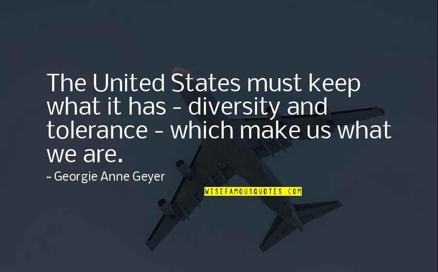 Georgie's Quotes By Georgie Anne Geyer: The United States must keep what it has