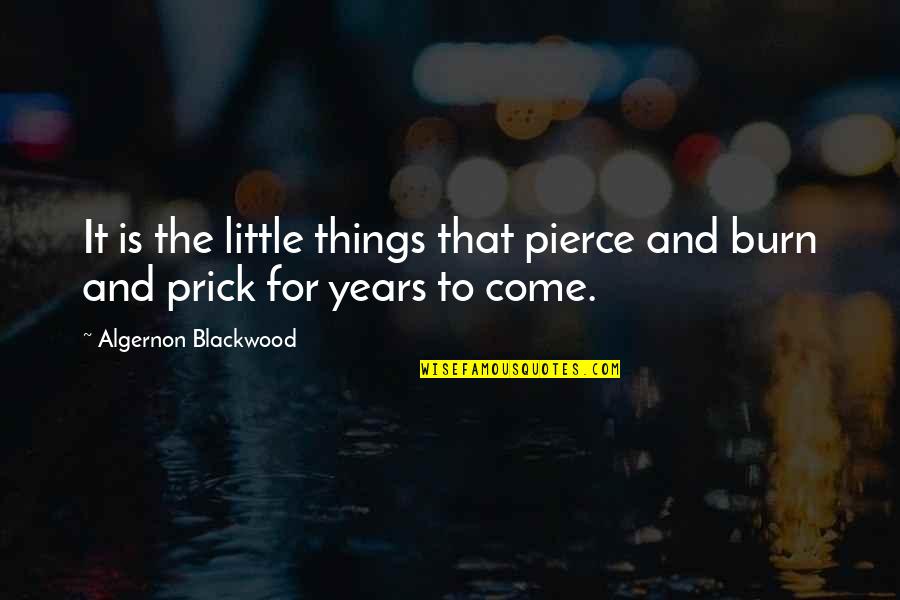 Geppetto Drew Quotes By Algernon Blackwood: It is the little things that pierce and