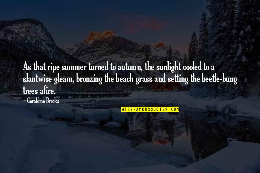 Geraldine Quotes By Geraldine Brooks: As that ripe summer turned to autumn, the
