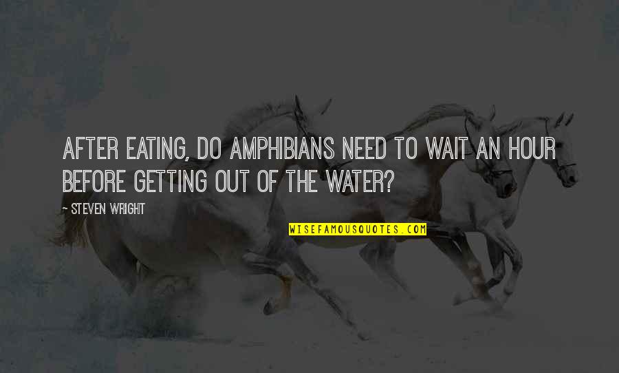 Gereedschapsbord Quotes By Steven Wright: After eating, do amphibians need to wait an