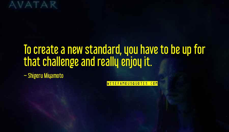 Gerhardus Verster Quotes By Shigeru Miyamoto: To create a new standard, you have to