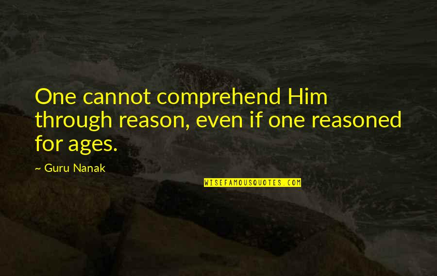 Gerizim And Ebal Quotes By Guru Nanak: One cannot comprehend Him through reason, even if