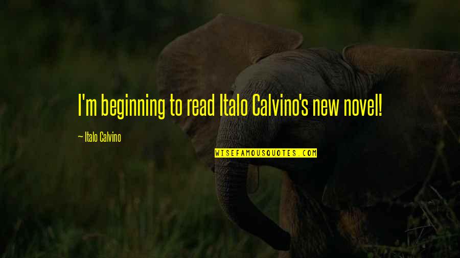Germanism Quotes By Italo Calvino: I'm beginning to read Italo Calvino's new novel!
