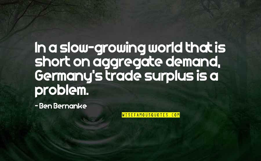 Germany's Quotes By Ben Bernanke: In a slow-growing world that is short on
