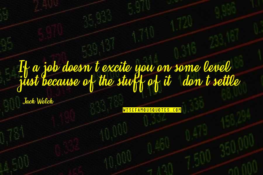 Gernandt Mandolins Quotes By Jack Welch: If a job doesn't excite you on some