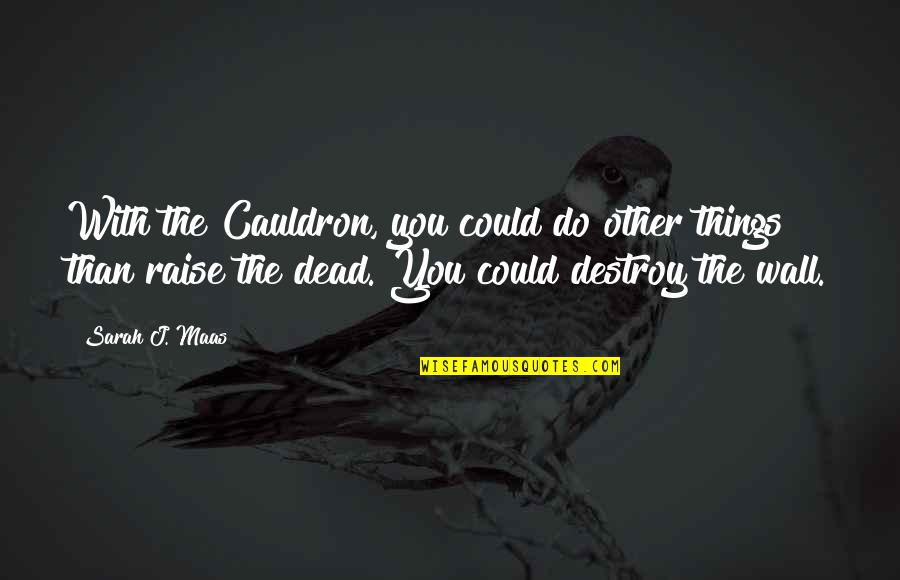 Gerry Conlon Quotes By Sarah J. Maas: With the Cauldron, you could do other things