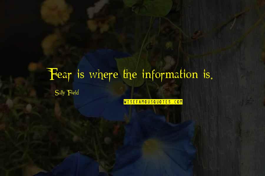 Gersby White Bookshelf Quotes By Sally Field: Fear is where the information is.