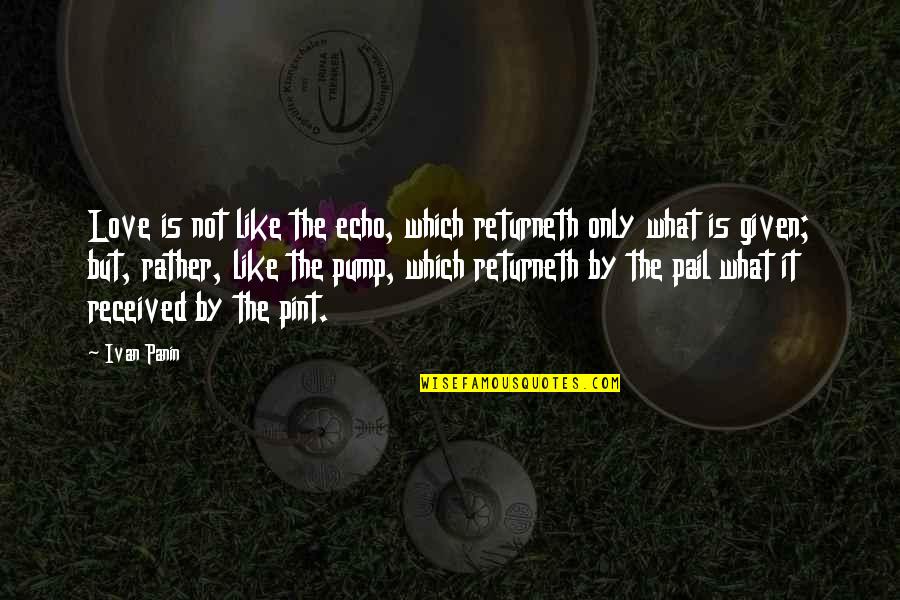 Gershoff Corporal Punishment Quotes By Ivan Panin: Love is not like the echo, which returneth Gershoff Corporal Punishment Quotes By Ivan Panin: Love is not like the echo, which returneth