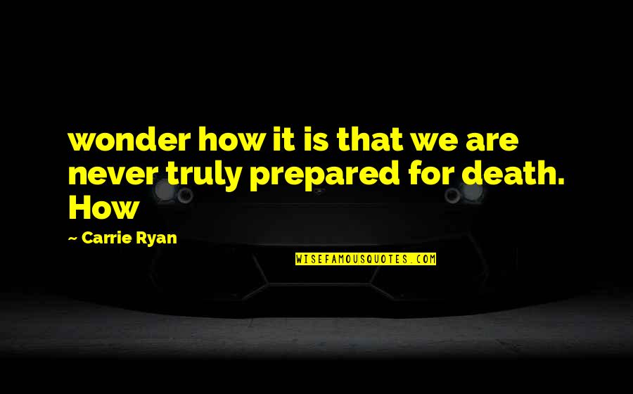 Gertlouw Quotes By Carrie Ryan: wonder how it is that we are never