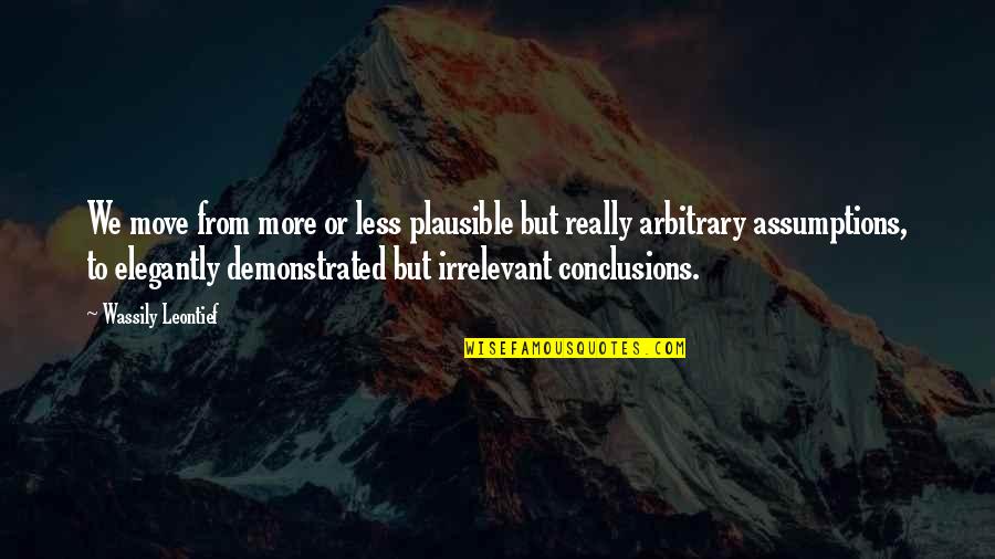 Gesichtsfeld Messung Quotes By Wassily Leontief: We move from more or less plausible but