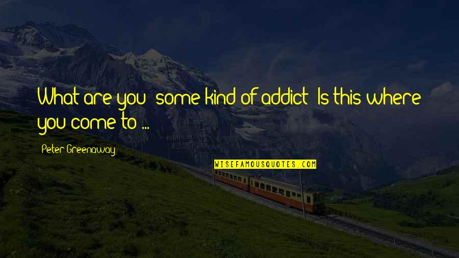 Gessesse Name Quotes By Peter Greenaway: What are you some kind of addict? Is