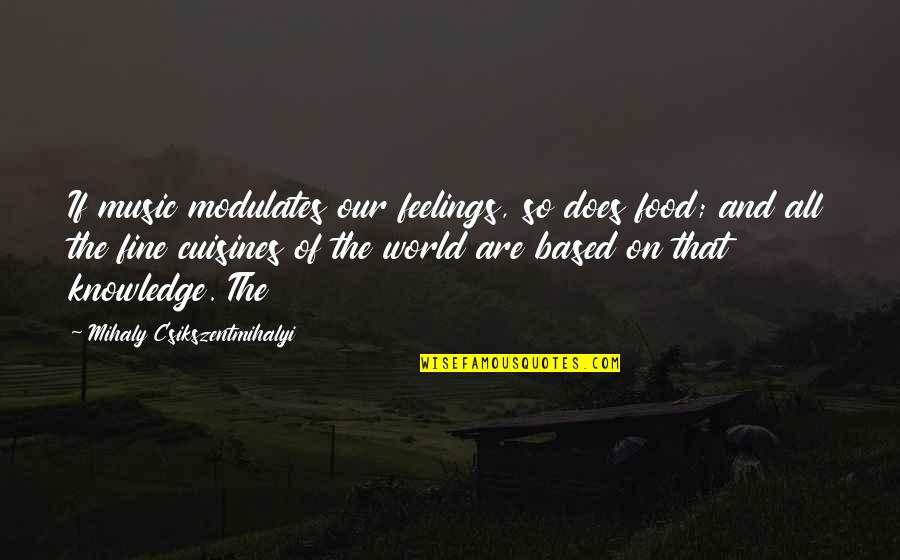 Gesten Quotes By Mihaly Csikszentmihalyi: If music modulates our feelings, so does food; Gesten Quotes By Mihaly Csikszentmihalyi: If music modulates our feelings, so does food;