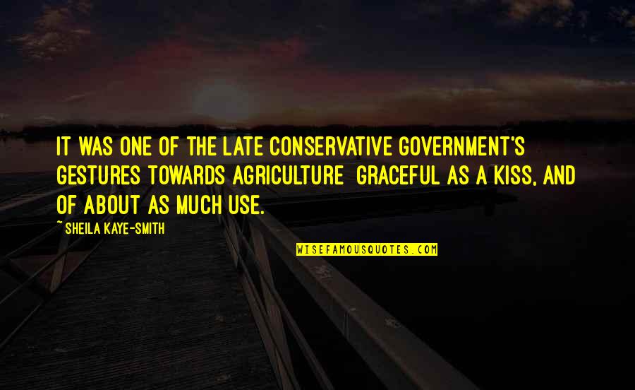 Gestures And Quotes By Sheila Kaye-Smith: It was one of the late Conservative Government's