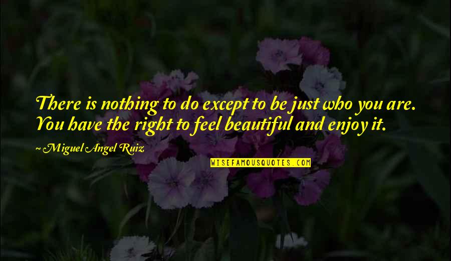 Gesturi Dirijorale Quotes By Miguel Angel Ruiz: There is nothing to do except to be