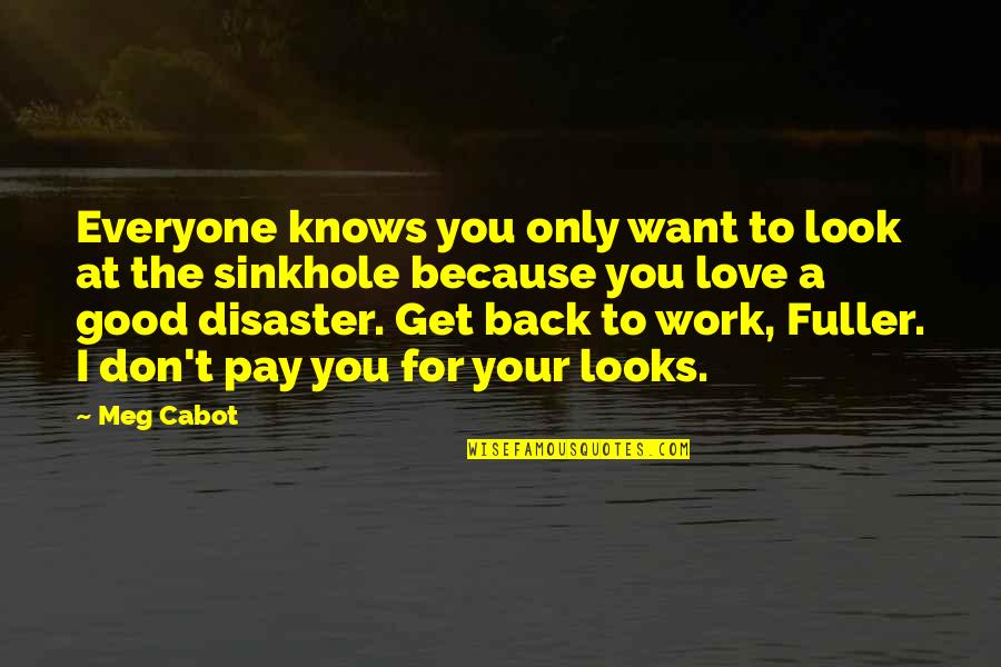 Get Back To Work Quotes By Meg Cabot: Everyone knows you only want to look at