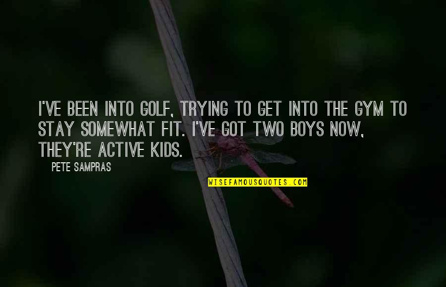 Get Fit Quotes By Pete Sampras: I've been into golf, trying to get into