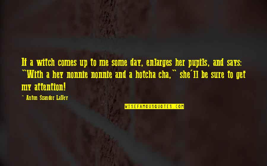 Get Me Up Quotes By Anton Szandor LaVey: If a witch comes up to me some