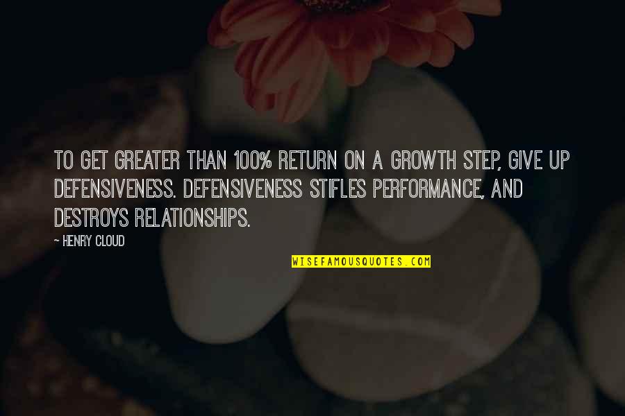Get On Up Quotes By Henry Cloud: To get greater than 100% return on a