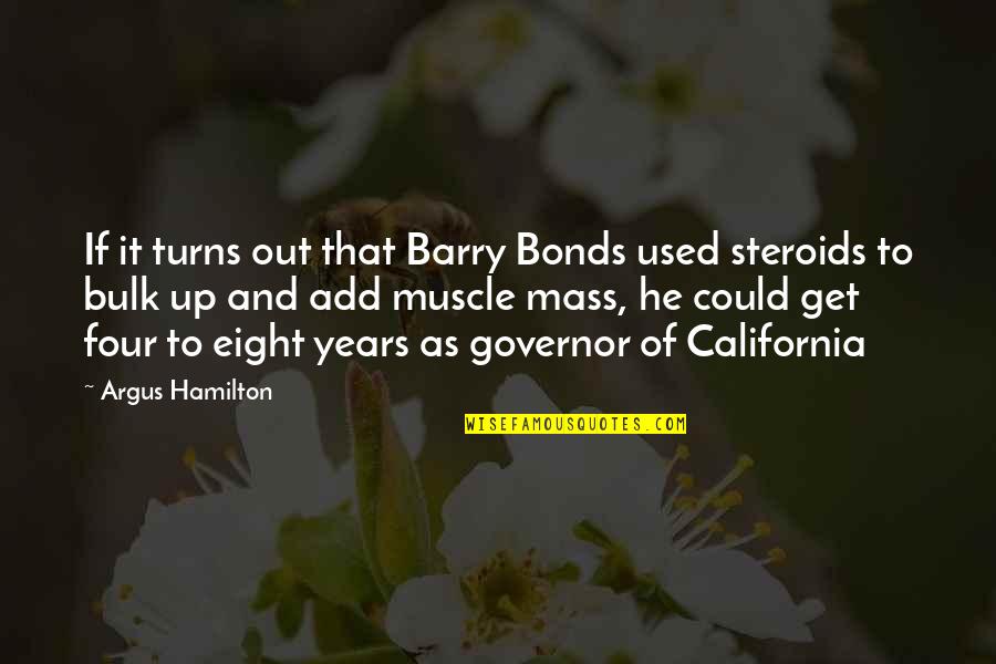 Get Out Of It Quotes By Argus Hamilton: If it turns out that Barry Bonds used