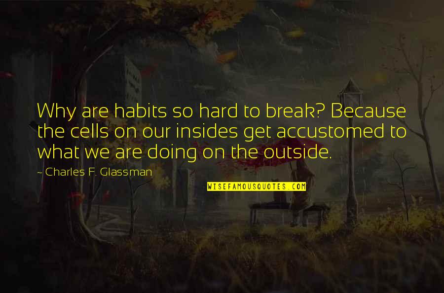 Get Over Quotes Quotes By Charles F. Glassman: Why are habits so hard to break? Because Get Over Quotes Quotes By Charles F. Glassman: Why are habits so hard to break? Because