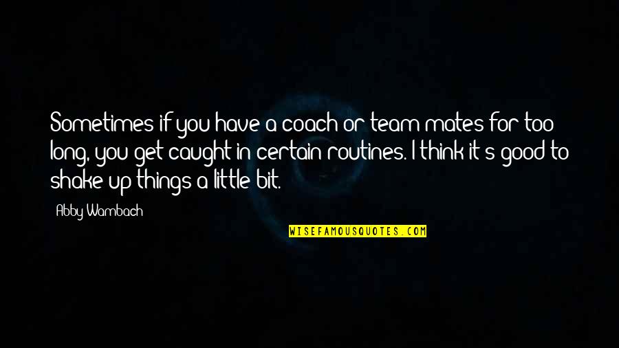Get Over The Little Things Quotes By Abby Wambach: Sometimes if you have a coach or team-mates