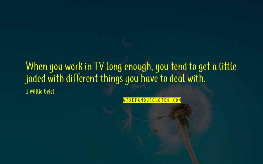 Get Over The Little Things Quotes By Willie Geist: When you work in TV long enough, you