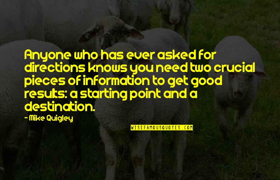 Get Results Quotes By Mike Quigley: Anyone who has ever asked for directions knows Get Results Quotes By Mike Quigley: Anyone who has ever asked for directions knows