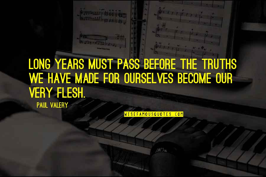 Get Rid Of Friends Quotes By Paul Valery: Long years must pass before the truths we