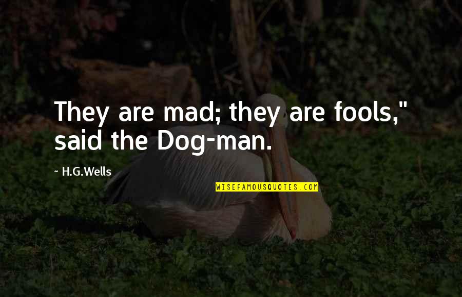 Get Scared Sarcasm Quotes By H.G.Wells: They are mad; they are fools," said the