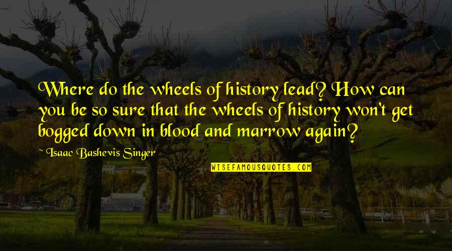 Get The Lead Out Quotes By Isaac Bashevis Singer: Where do the wheels of history lead? How