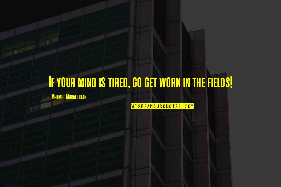 Get Up And Go To Work Quotes By Mehmet Murat Ildan: If your mind is tired, go get work