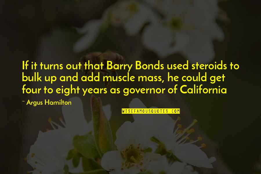 Get Used To Quotes By Argus Hamilton: If it turns out that Barry Bonds used