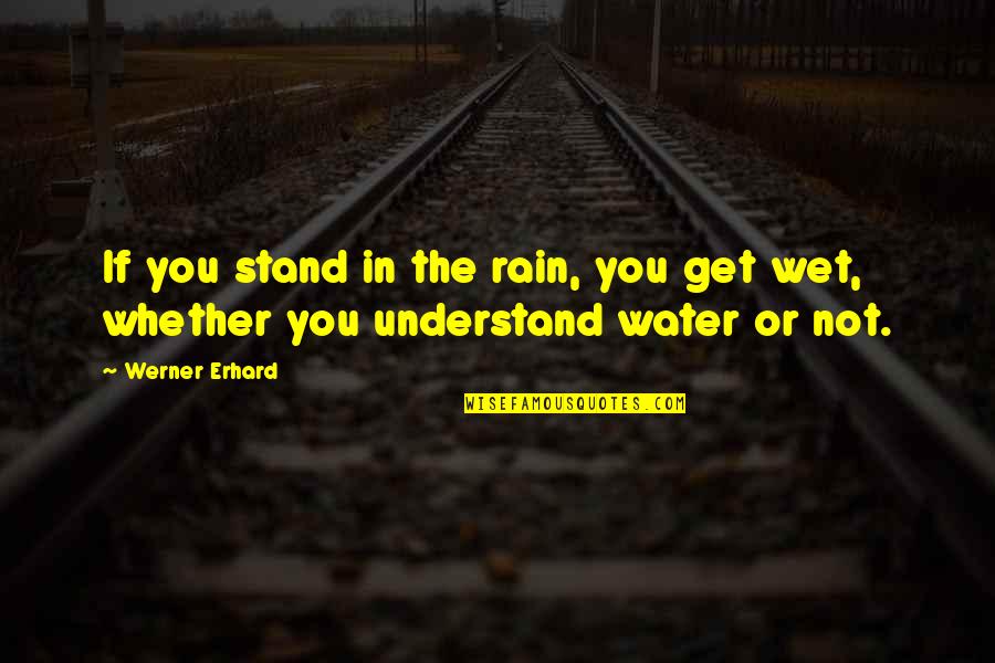Get Wet Quotes By Werner Erhard: If you stand in the rain, you get