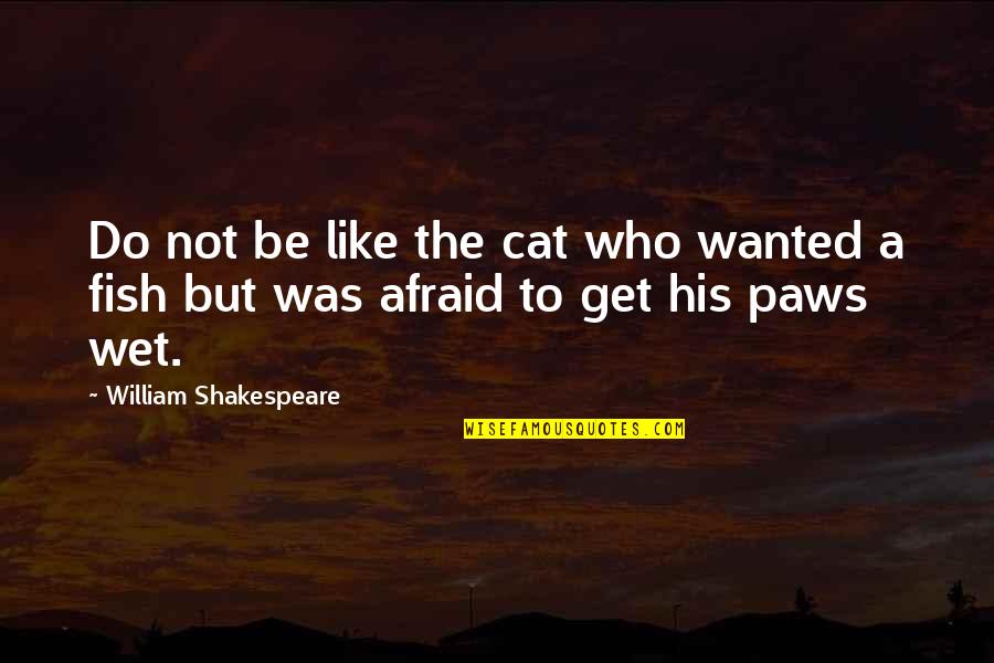 Get Wet Quotes By William Shakespeare: Do not be like the cat who wanted