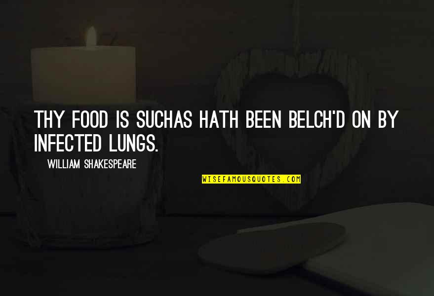 Get Ya Mind Right Quotes By William Shakespeare: Thy food is suchAs hath been belch'd on