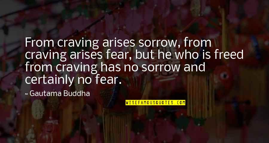 Getting Abandoned Quotes By Gautama Buddha: From craving arises sorrow, from craving arises fear,